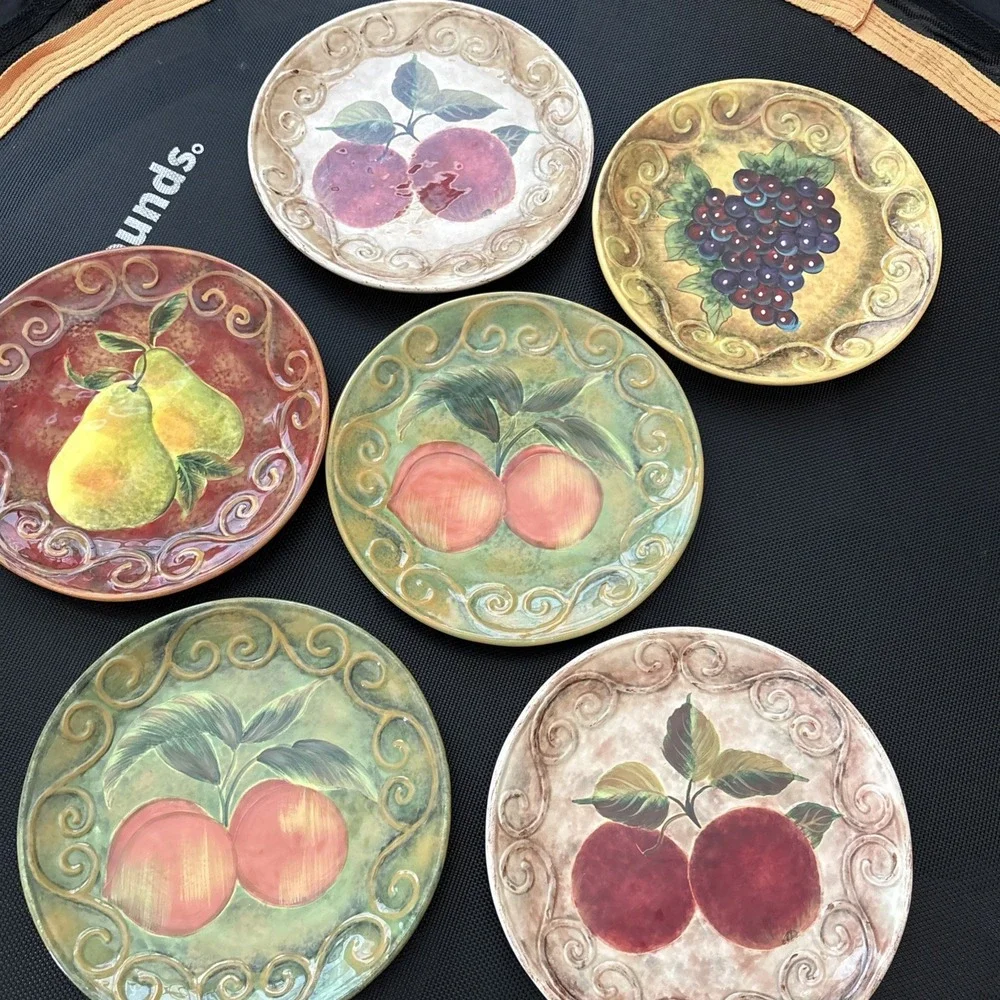 Certified International Susan Winget Fruit Salad Dessert Plates 8.75